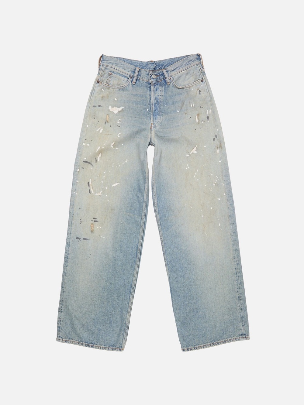 Acne Studios Loose Fit 1981 Paint Splatter Jeans